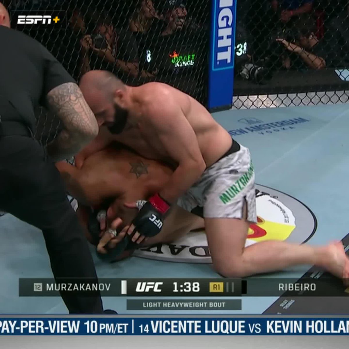 Azamat Murzakanov gets the round one stoppage to improve to 15-0 🔥 #UFC316