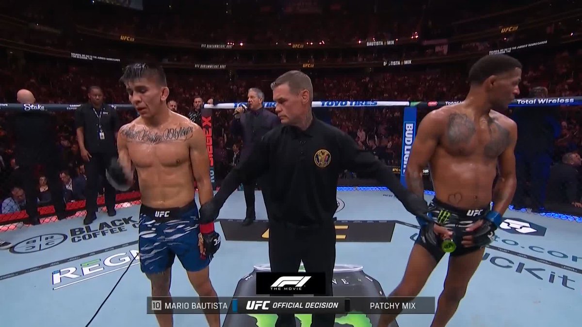 10位 マリオ・バティスタがパッチー・ミックスに3-0の判定勝ち！ #UFC316