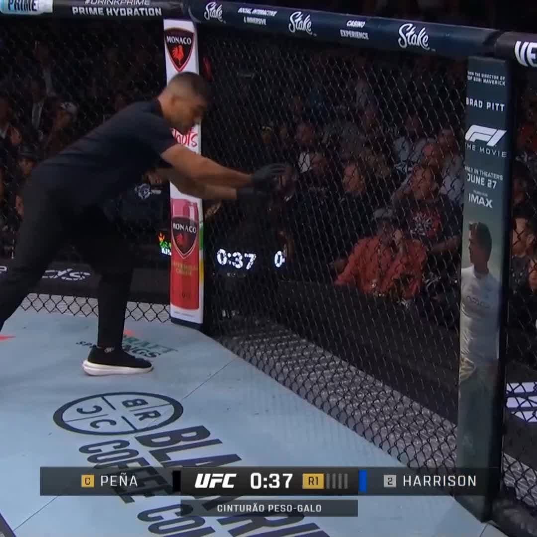 é raro, mas acontece! Lutador perdendo ponto por ilegalidade! #UFC316 #UFCbr