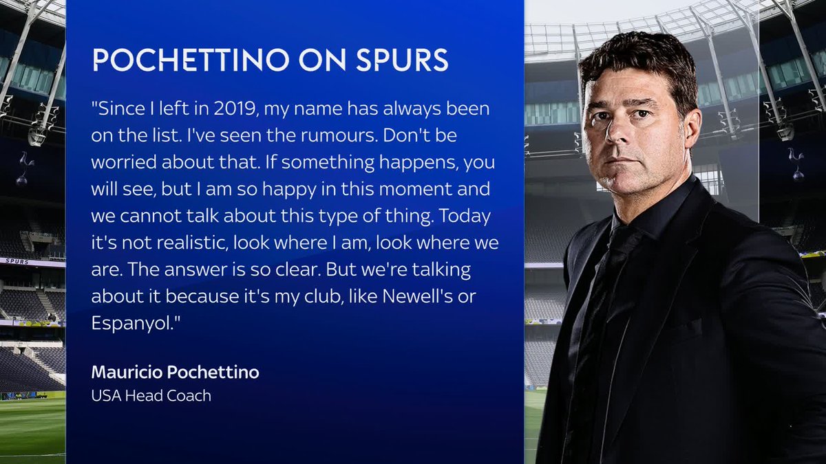🗣️ "Today, it's not realistic" Mauricio Pochettino rules out any chance of returning to Spurs ❌