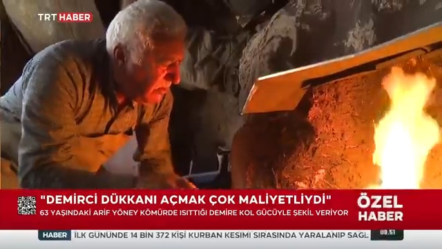 🔨Aksaray’ın tek demir ustası: Arif Yöney 63 yaşındaki Arif usta, ailesinden öğrendiği mesleği Kızılkaya köyünde yaşatıyor…