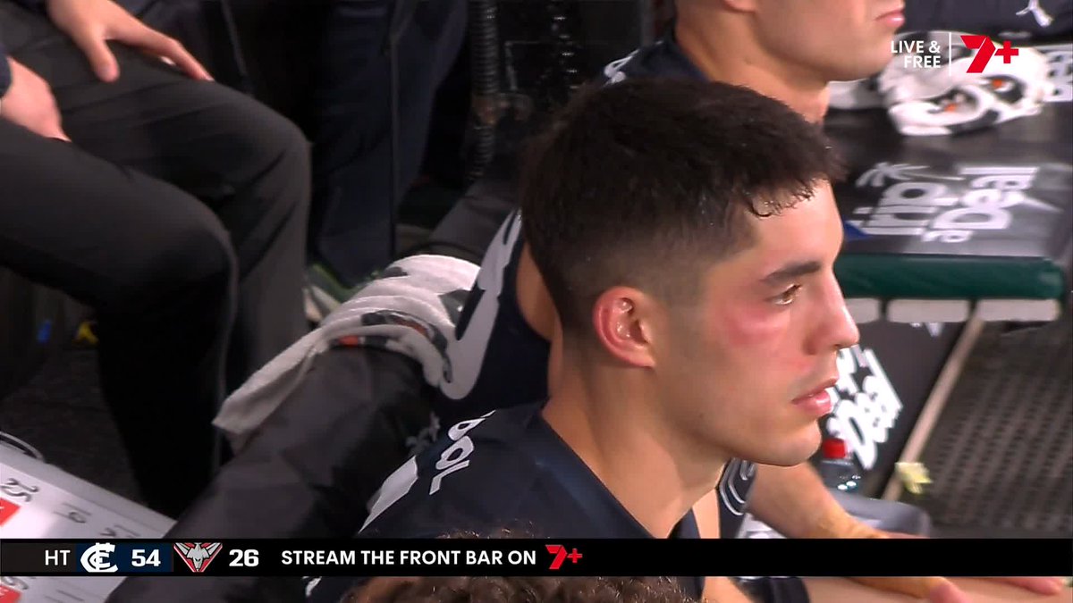 "I think Durham is looking at a one-week ban for medium impact and careless conduct." Mitch Cleary on Sam Durham's bump on Adam Cerra | #AFLBluesDons