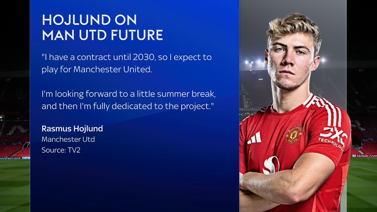 🗣️ "I'm fully dedicated to the project" Rasmus Hojlund says he expects to stay with Manchester United 🔴
