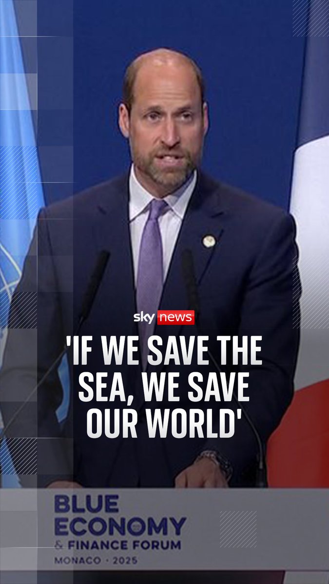 Prince William urges action to protect the world’s oceans at Monaco’s Blue Economy Finance Forum, calling the crisis “like none we have faced before” and saying “we are all responsible for change.”