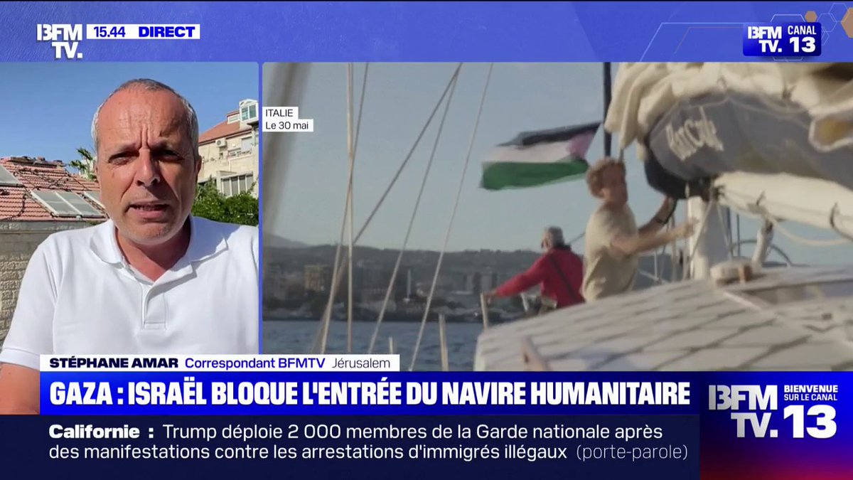 Gaza: Israël bloque l'entrée du navire humanitaire avec à son bord 12 militants