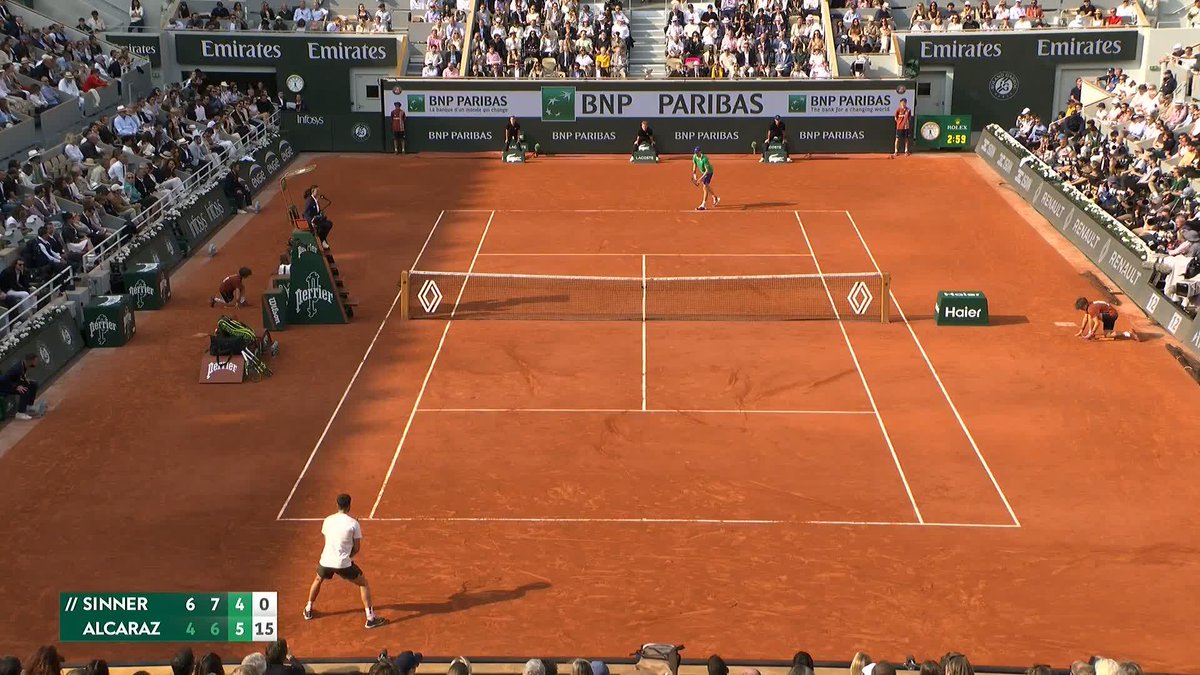 Net cord, but Alcaraz was there 👊 #RolandGarros
