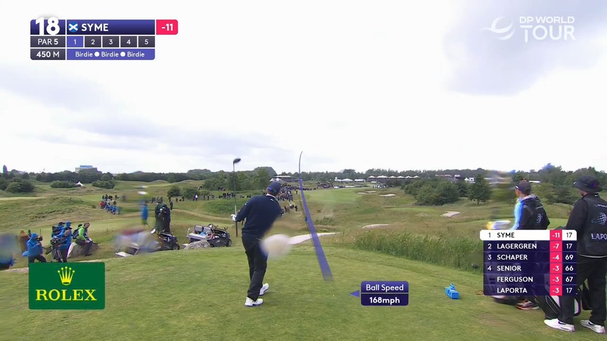 Every shot of Connor Syme's final hole of his maiden Tour win 🙌 #KLMOpen