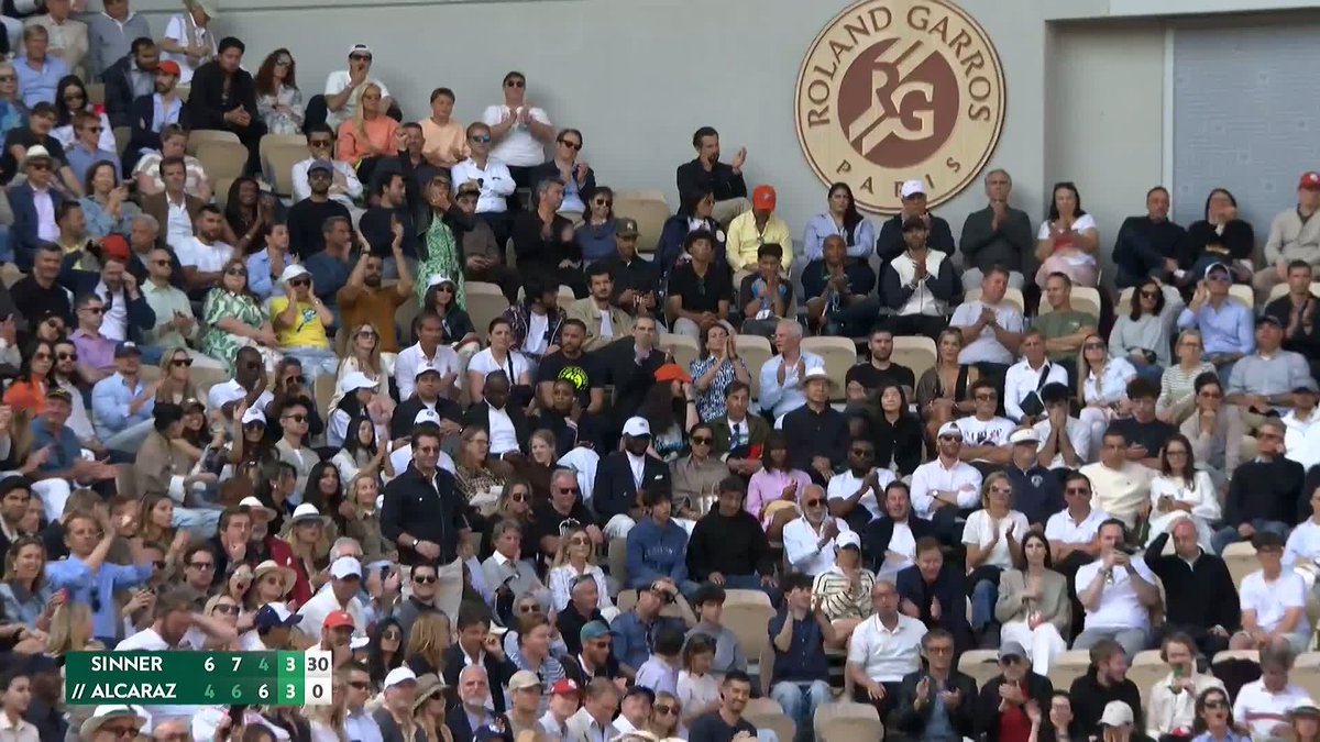 Jannik taking it up a notch 📈 #RolandGarros