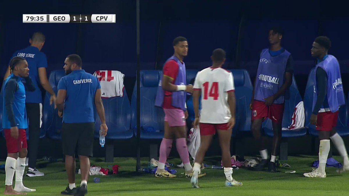 🇬🇪 - 🇨🇻 Le Cap-Vert décroche le nul chez la Géorgie (1-1), qui a fait tourner sur ces matches amicaux. #lequipeFOOT