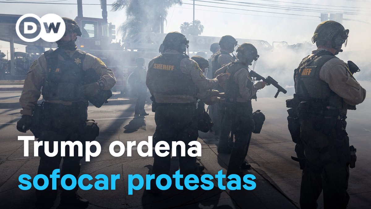 Guardia Nacional llega a Los Ángeles para reprimir protestas contra redadas Tropas de la Guardia Nacional de #EEUU comenzaron a llegar a Los Ángeles por orden del presidente Donald Trump para controlar las protestas contra las redadas de inmigrantes. /ag