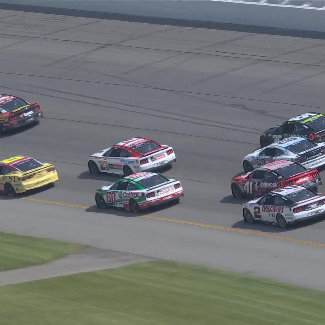 The red flag is out at Michigan International Speedway after this incident involving multiple cars. Alex Bowman exited the No. 48 under his own power.