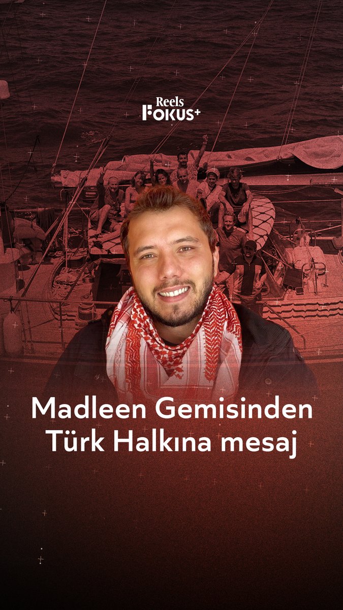 ➕ "Katil İsrail Filistinden Defol!" ▪️ Brezilyalı Aktivist ve Özgürlük Filosu Federasyon Üyesi Thiago Ávila Madleen Gemisi üzerinden Türk halkına teşekkür etti. ▪️ Ávila, Fokus+'a özel verdiği röportajda Madleen'in Gazze açıklarına ulaşmasına 24 saatten az bir süre olduğunu bildirdi.
