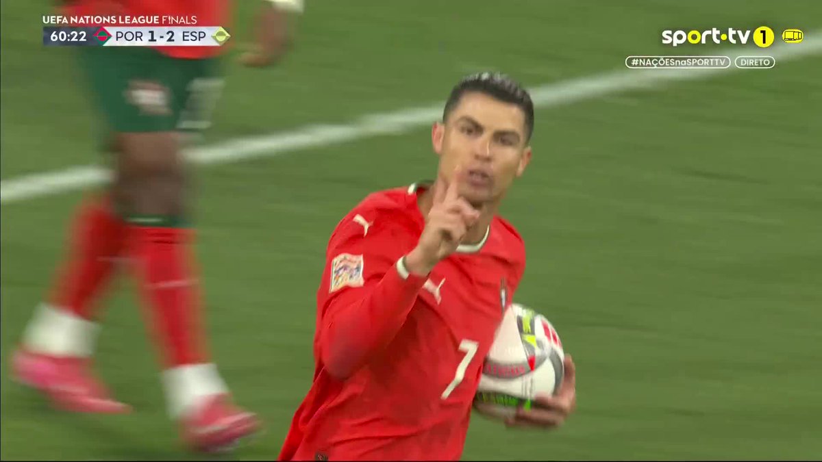 Cristiano Ronaldo acreditou e fez o empate para Portugal 🫡 #sporttvportugal #NATIONSnaSPORTTV #UEFANationsLeague #Portugal #Espanha