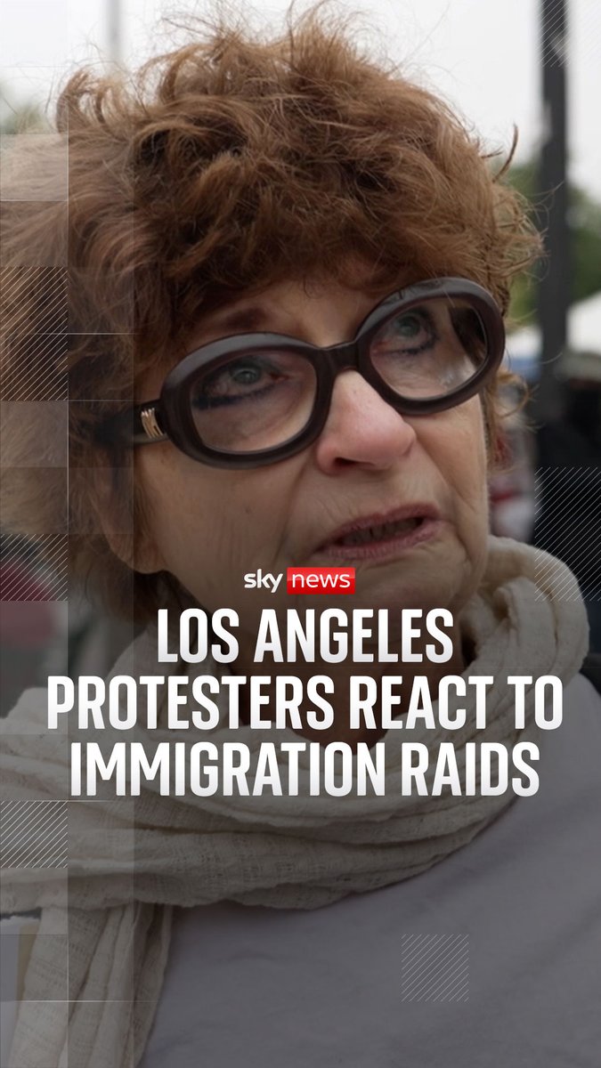 Anti-ICE protesters react to the immigration raids in Los Angeles and Donald Trump's deployment of the National Guard as tensions escalate. Los Angeles live: