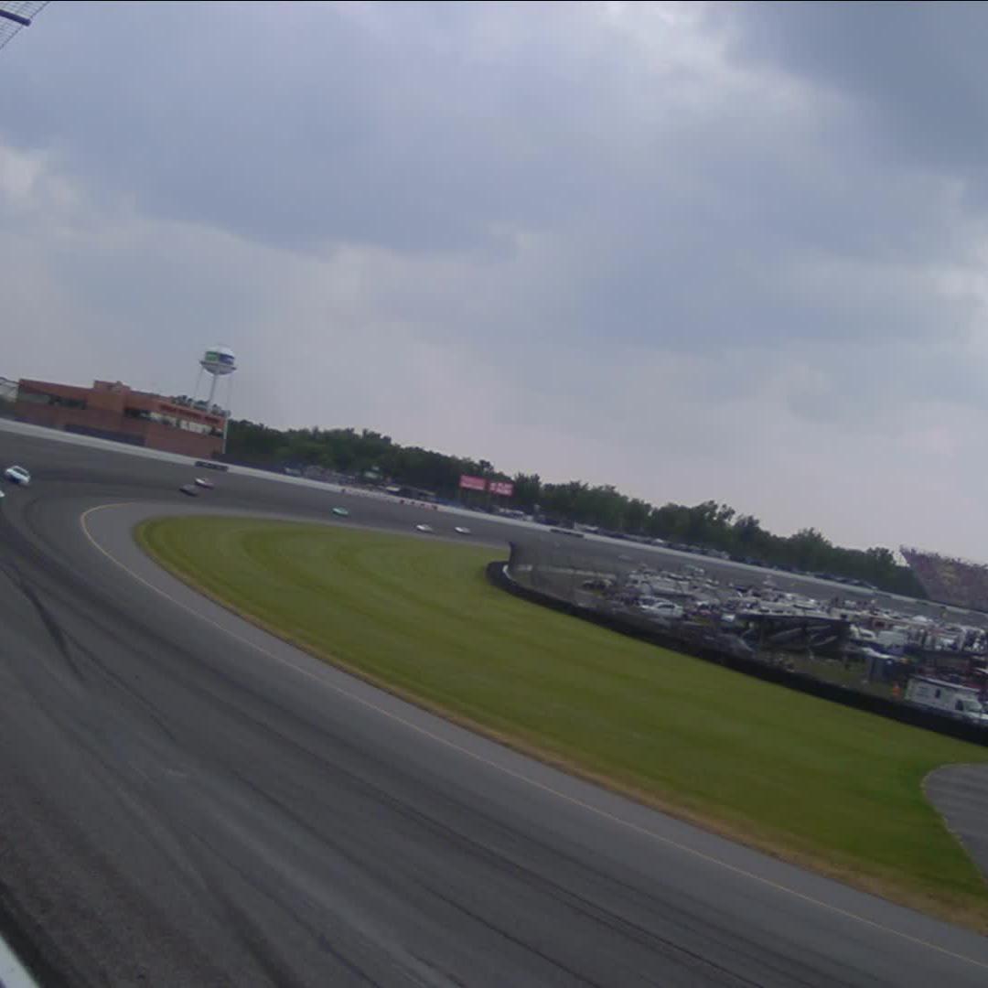 The yellow is out on Lap 146 as Todd Gilliland makes contact with the wall in Turn 2.