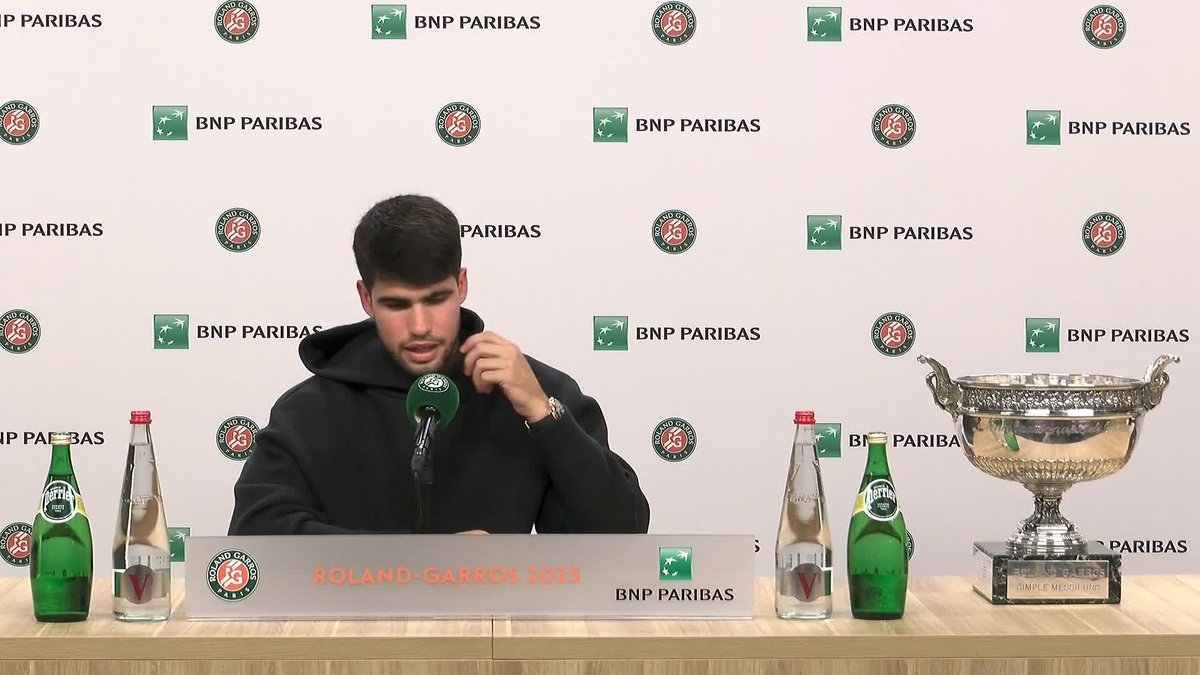 Carlos Alcaraz: “I told myself that in specific moments, I had to go for it. No matter what. No matter if I was down. No matter if I lose the 5th. I just thought it was time to go for it. Don't be afraid... Today was all about belief in myself." ❤️