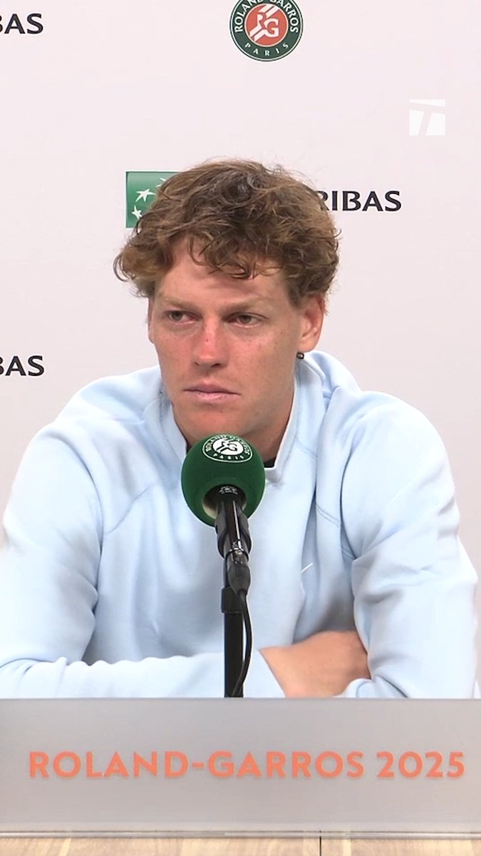 Great fight today, Jannik 🩵 #RolandGarros