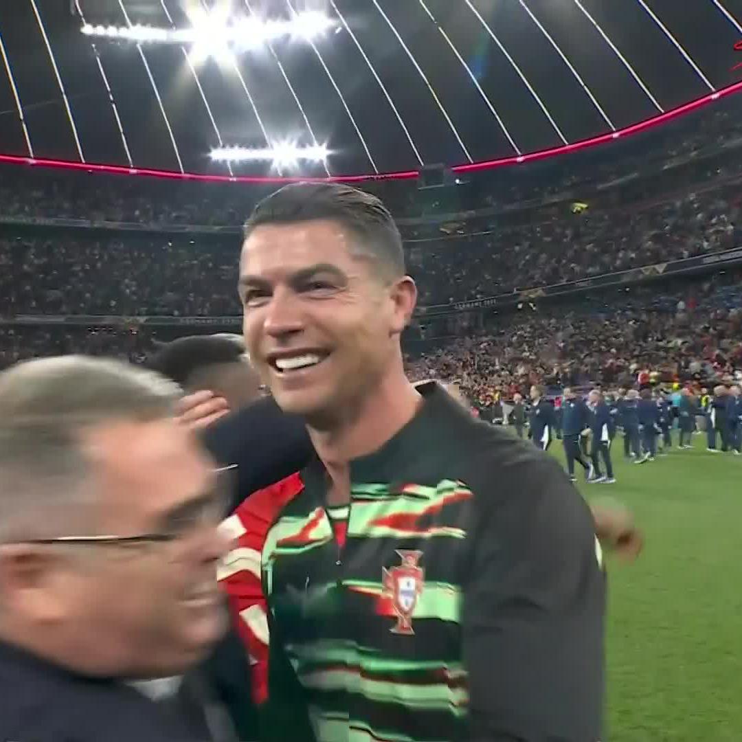 🇵🇹: 🟩🟩🟩🟩🟩 🇪🇸: 🟩🟩🟩🟥 Portugal are the 2024-25 #NationsLeague champions 🏆 The tears of joy are flowing for Cristiano Ronaldo and his teammates 🥺