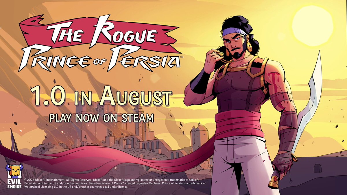 The Rogue Prince of Persia has gone from strength to strength 💪 We're excited to announce it will leave Early Access in August 2025! Discover it now, on Steam