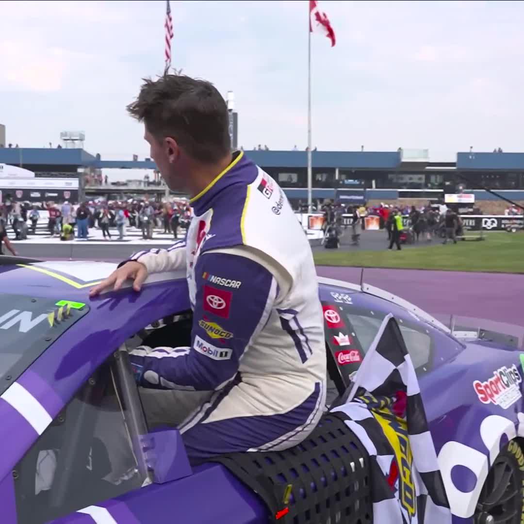 listen to the angry Michigan crowd boo while Denny Hamlin threw up the O-H after winning today’s race 😂 😂😂 Hey crybabies, if you don’t want him to throw the O-H in your face, don’t let him win!