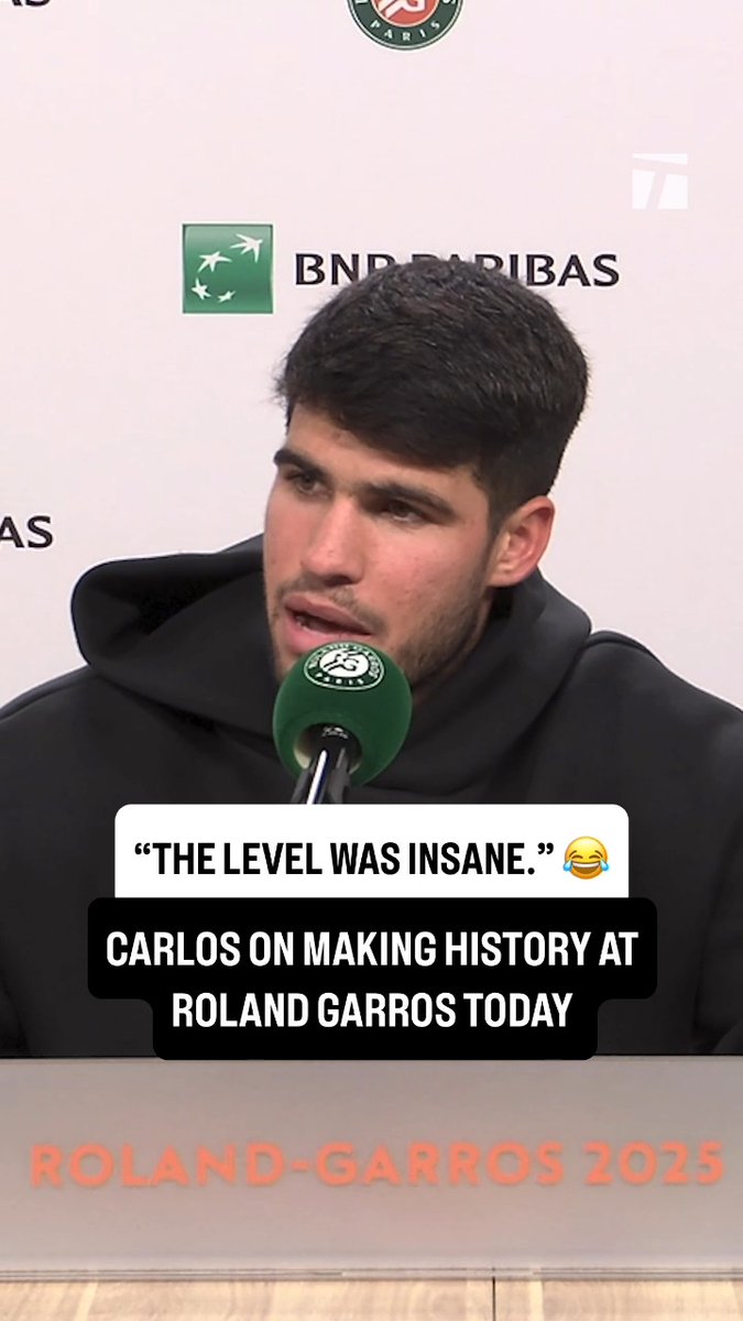 Carlos knew that him and Jannik were putting on a show 😂 #rolandgarros