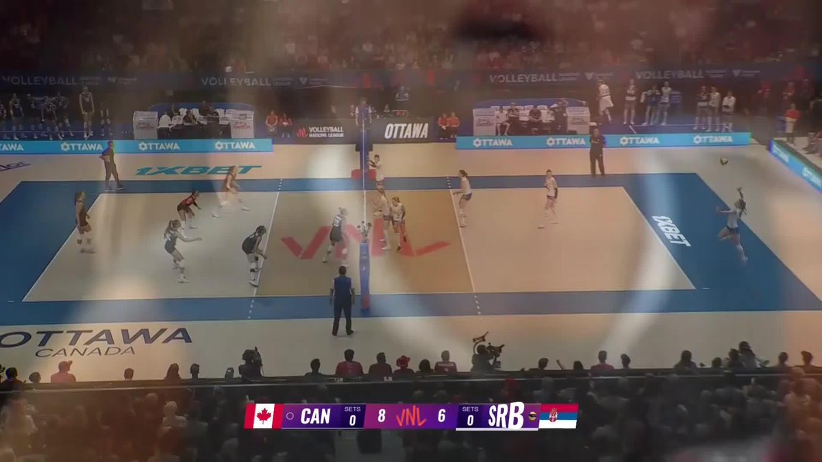 KIERA VAN RYK 🔥 Canada 🇨🇦 &amp; Serbia 🇷🇸 close Week 1 of the #VNL2025! 📺 LIVE NOW on VBTV. 🏐 #BePartOfTheGame #volleyball