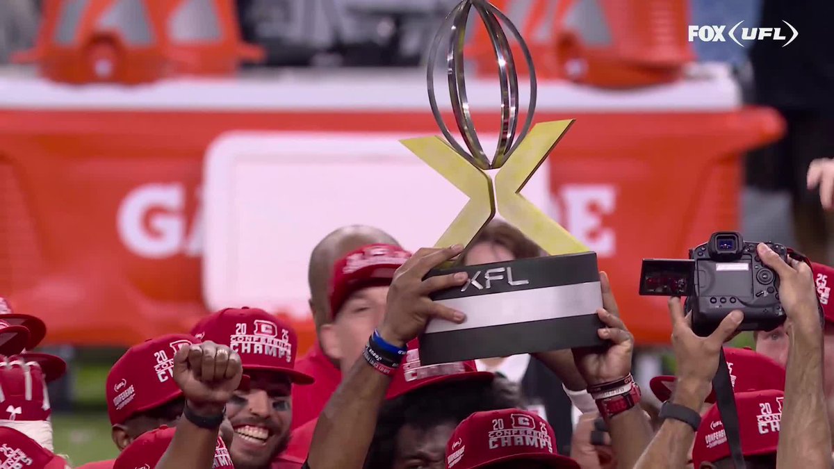 THE MOMENT WE'VE ALL BEEN WAITING FOR ✨ THE DEFENDERS LIFT THE XFL CONFERENCE CHAMPIONSHIP TROPHY 🏆