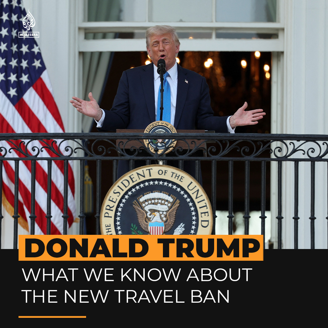 #ICYMI: US President Donald Trump has signed an executive order imposing a full travel ban on people from 12 countries and restricting the citizens of seven other nations.