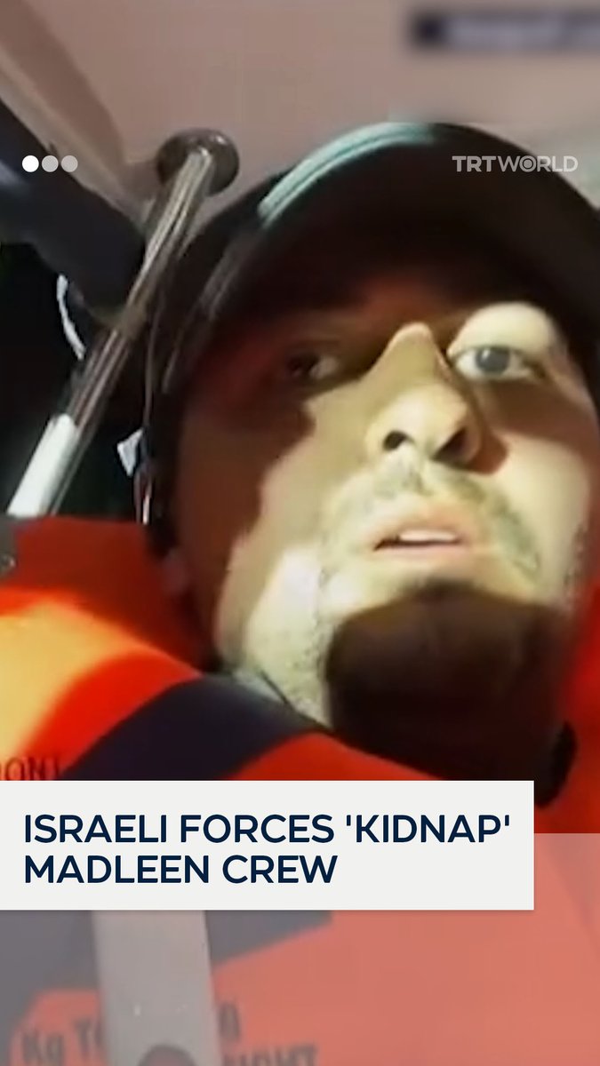 Footage shows the moment Israeli forces stormed the Gaza-bound aid ship and "kidnapped" its crew, according to the Freedom Flotilla Coalition