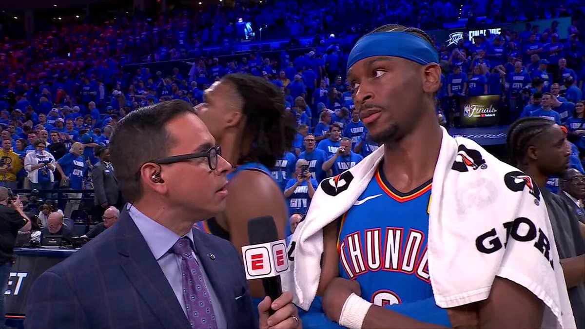 Shai Gilgeous-Alexander says the Thunder are focused on getting better for Game 3 after tying up the NBA Finals 😤