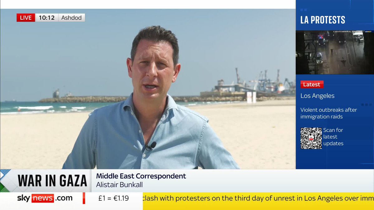 The Israeli military will show Greta Thunberg and other activists footage of the 7 October attacks after a Gaza-bound aid boat was diverted to Israel, the country's defence minister has said. Alistair Bunkall has the latest from Ashdod