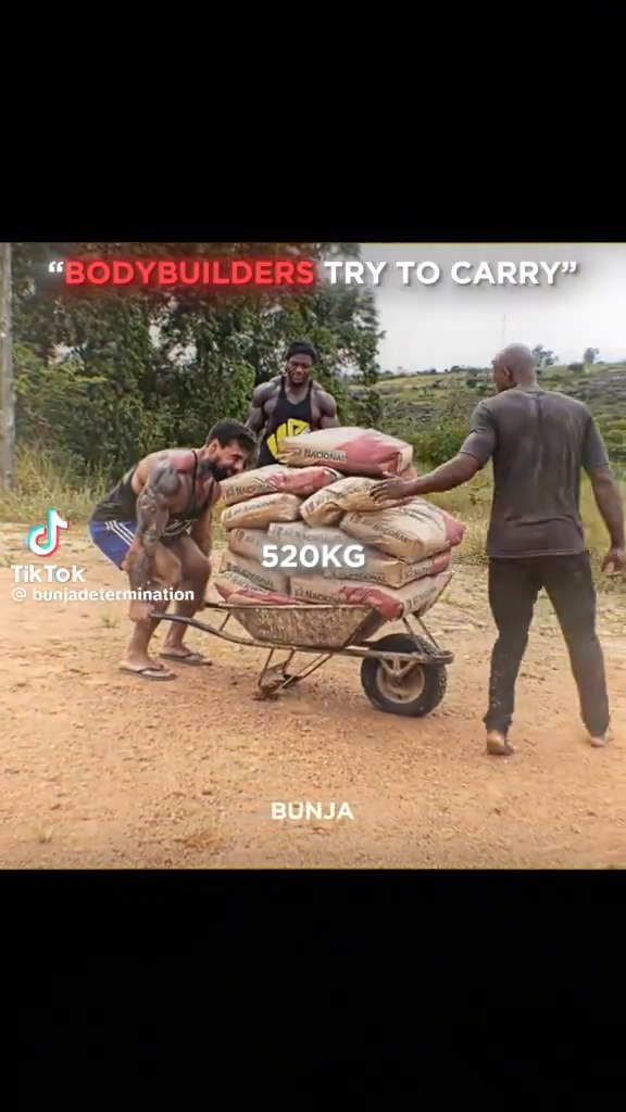 Kenyan man humiliates American bodybuilders without saying a word