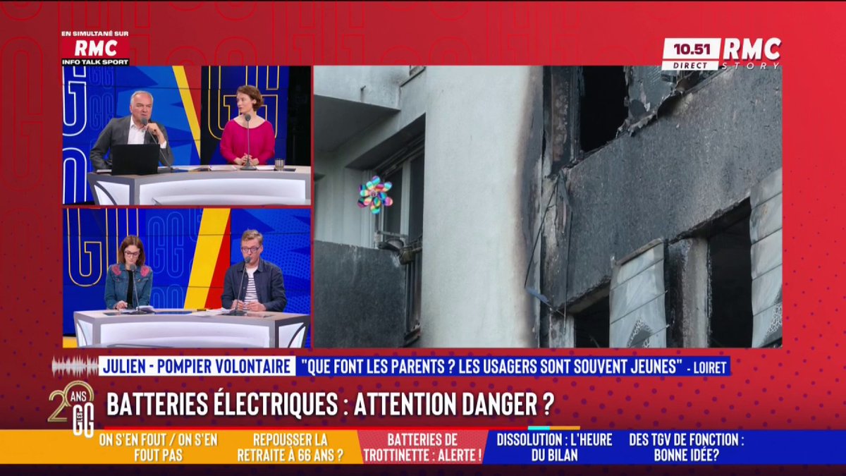 🛴 Batteries électriques : attention danger ? 📞 Julien, pompier : "En partant du collège, je vois des trottinettes qui me doublent à 60 km/h... Elles sont trafiquées avec des pièces pas chères... Les parents devraient surveiller les achats que font leurs enfants !" #GGRMC