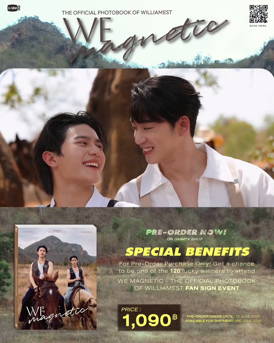 มาพรีออเดอร์โฟโต้บุ๊ค WE MAGNETIC ของวิลเลี่ยมเอส พร้อมลุ้นเป็น 120 ผู้โชคดีที่จะได้ Fan Sign กับวิลเลี่ยมเอสกันทุกคน สั่งซื้อที่นี่ / Order Here WE MAGNETIC | THE OFFICIAL PHOTOBOOK OF WILLIAMEST #WEMAGNETICxWilliamEst #WilliamEst #วิลเลี่ยมเอส #GMMTV