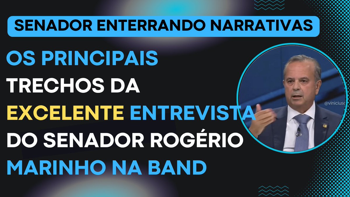 RESUMÃO! Os principais trechos da excelente entrevista do Senador Rogério Marinho na Band.