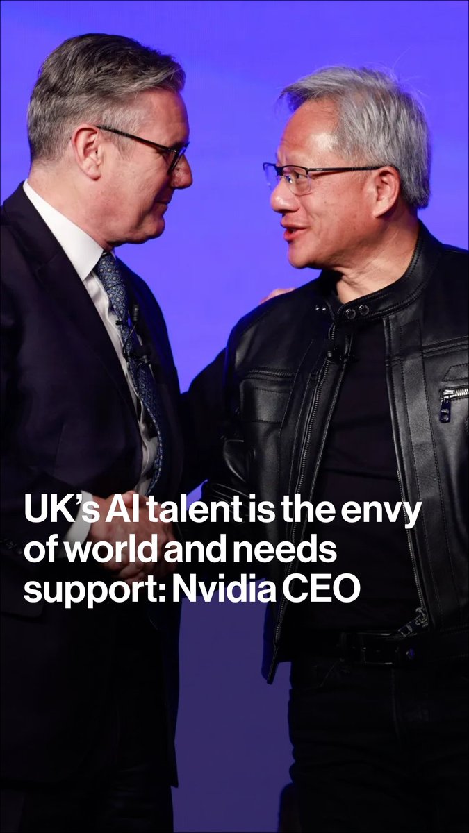 Nvidia CEO Jensen Huang said the UK was in a sweet spot for AI companies to thrive, but lacks infrastructure He spoke with UK Prime Minister Keir Starmer at London Tech Week