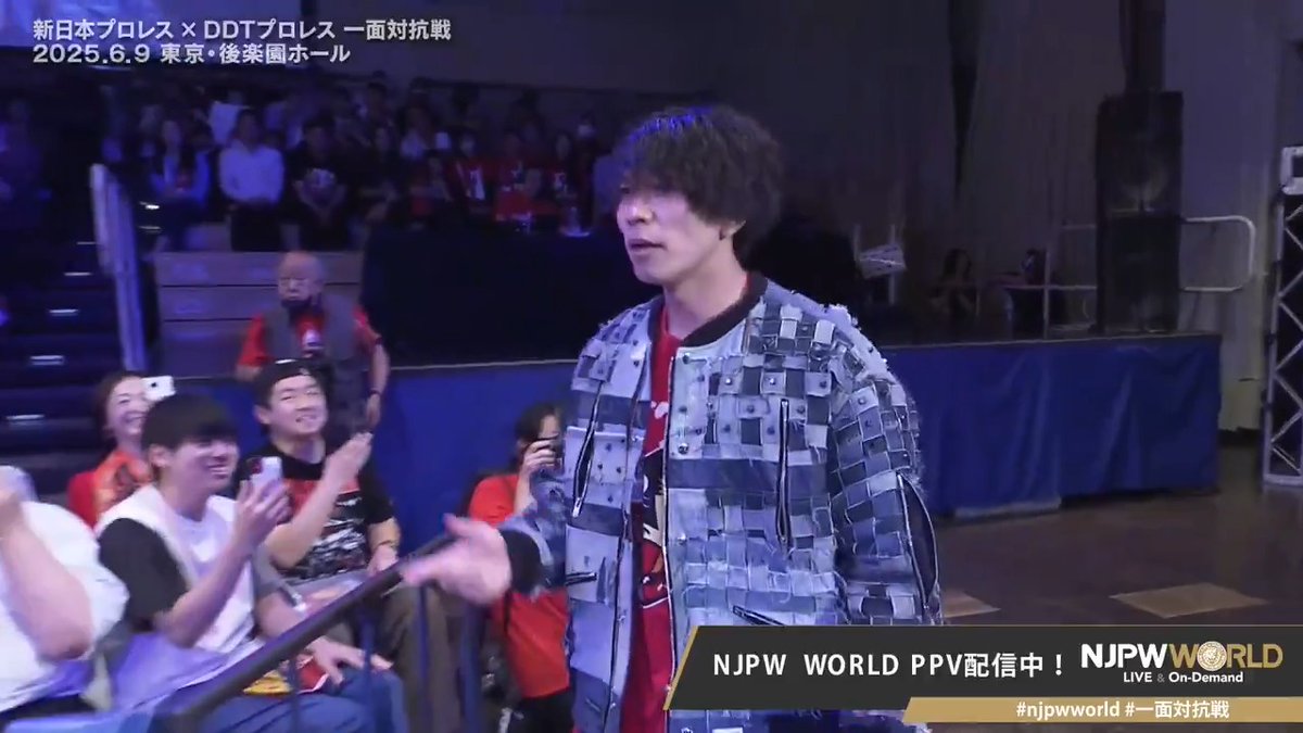 ◢◤◢◤新日本プロレス×DDTプロレス ◢◤◢◤ #一面対抗戦 ~矢野通vsスーパー・ササダンゴ・マシン~‼️ 試合を中断し、ここで両団体のインフォメーションコーナーです😌 PPV購入はこちら ⇒ 視聴料金:2,500円(税込) #NJPW #njpwworld #ddtpro