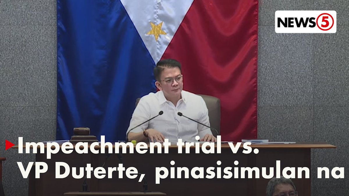 'SAKA NA ANG HATOL PAGKA TAPOS NA NG TRIAL' Nagmosyon si Sen. Koko Pimentel para masimulan na ang impeachment trial laban kay Vice Pres. Sara Duterte. Sinegundahan naman ito ni Sen. Risa Hontiveros.