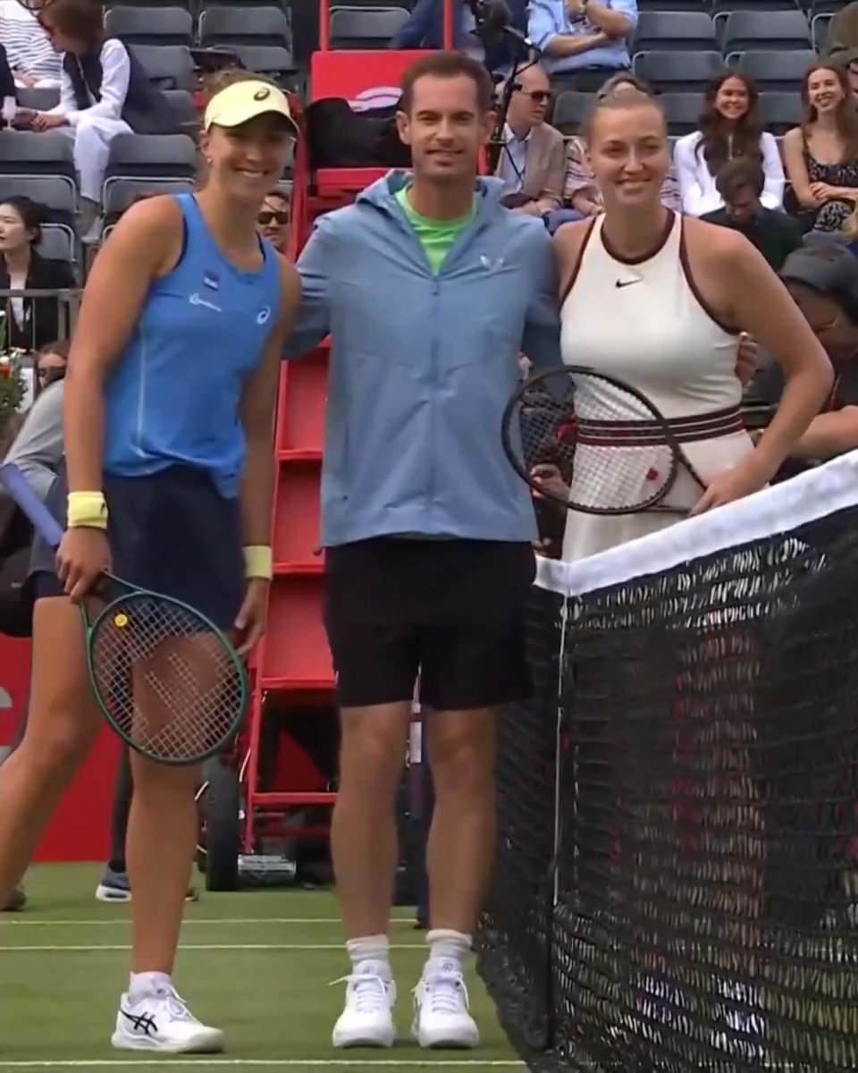 History on the Andy Murray Arena 🤩 First up on the newly unveiled court is Petra Kvitová vs Beatriz Haddad Maia! #HSBCChampionships