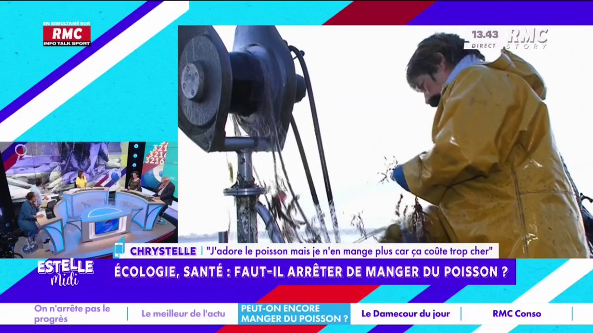 🐠 Faut-il arrêter de manger du poisson ? 📞 Chrystelle : "Je ne peux pas moins manger de poisson puisque je n'ai plus les moyens d'en manger du tout... Le filet de lieu noir, il y a 4 ans on le trouvait à 7€/kg, maintenant je ne le trouve pas à moins de 13€/kg !" #EstelleMidi