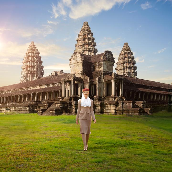Step back in time and explore an ancient kingdom in the heart of Angkor Wat. We're now flying three times a week to Siem Reap, giving you even more opportunities to experience the beauty of Cambodia. 🇰🇭