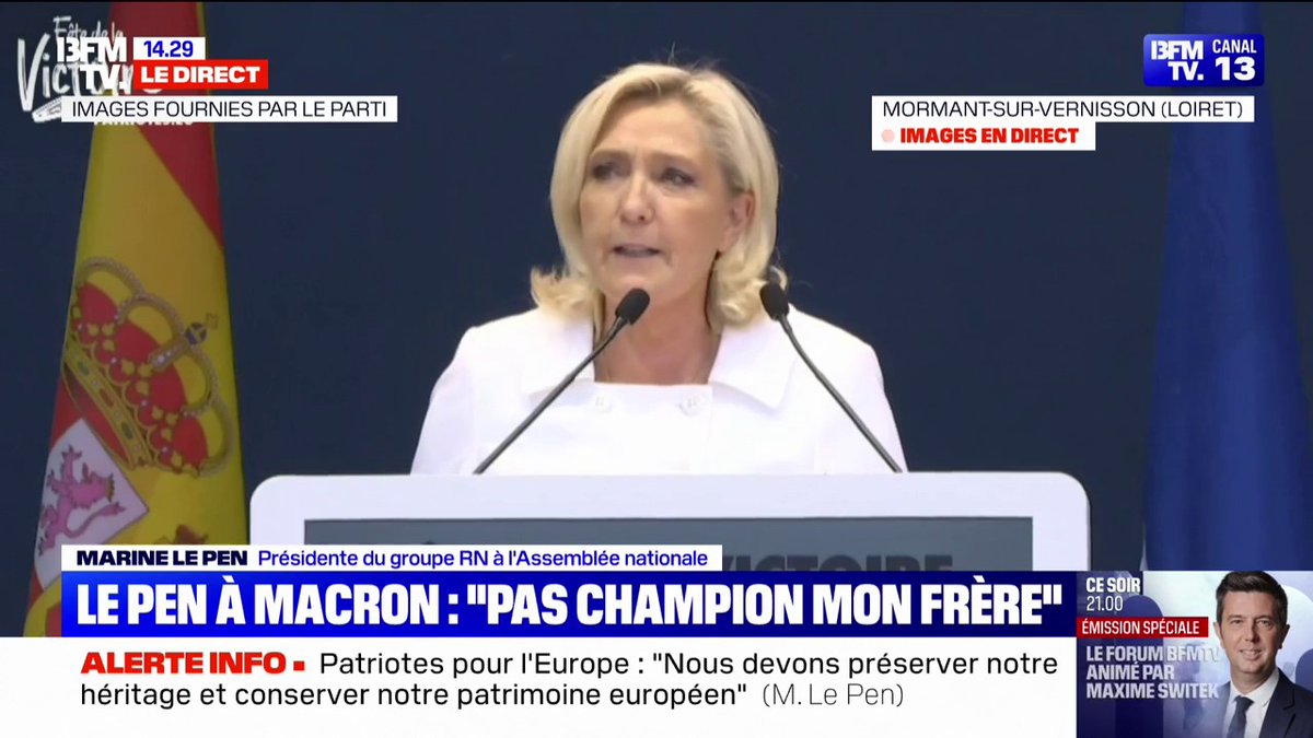 Marine Le Pen estime que "la Hongrie est un modèle de résistance historique à l'oppression" et que grâce à Viktor Orban, "c'est une nation phare de l'Europe"