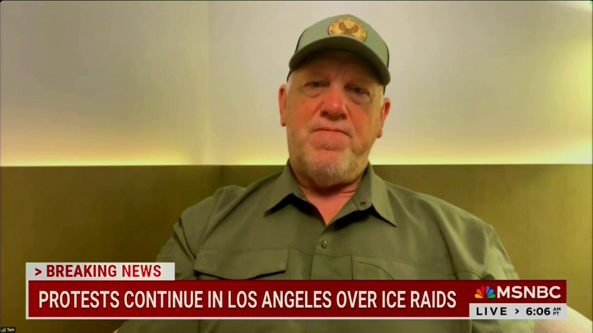 MSNBC: Does everyone who has been arrested by ICE agents have a criminal record? TOM HOMAN: Absolutely not.