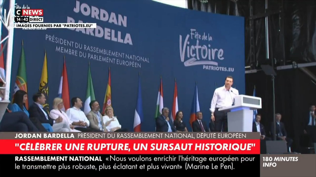 Le 9 juin 2024, face à ceux qui veulent dissoudre les Nations dans un super-État fédéral, face à ceux qui veulent imposer l’immigration de masse comme horizon indépassable, les peuples d'Europe se sont levés. #FêteDeLaVictoire