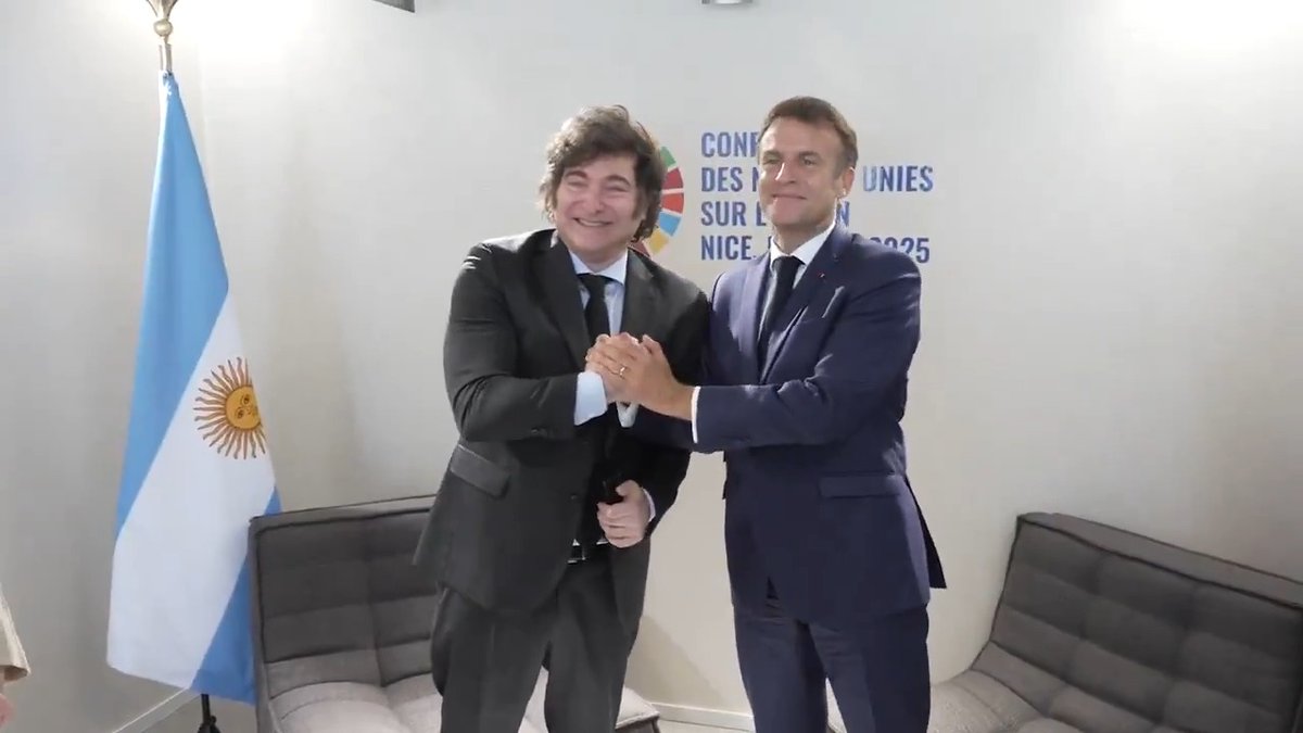 "Emmanuel Macron": Por su reunión con Javier Milei en Niza