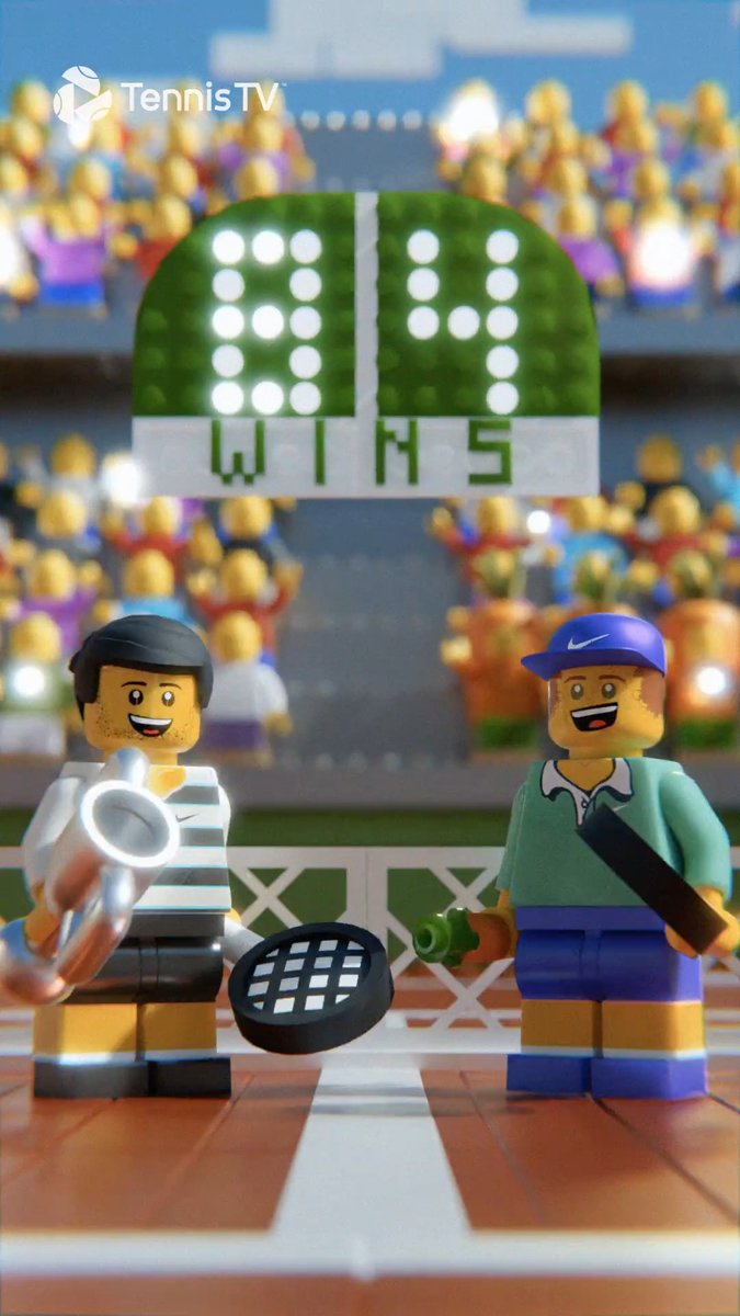 Five wins in a row 🖐️ Here's the Alcaraz-Sinner head-to-head so far - in LEGO...😆