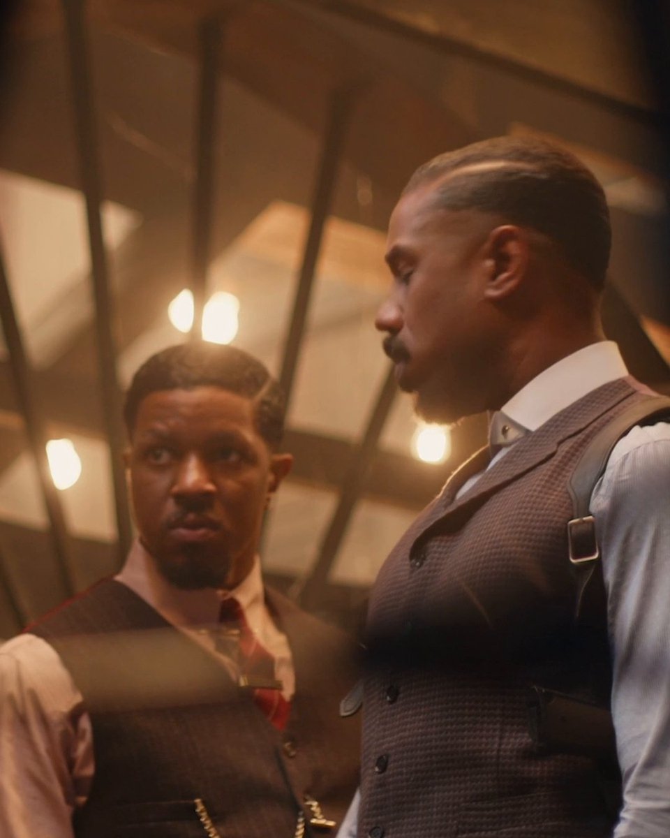 Michael B. Jordan does double duty on the set of #SinnersMovie - available now on Digital.