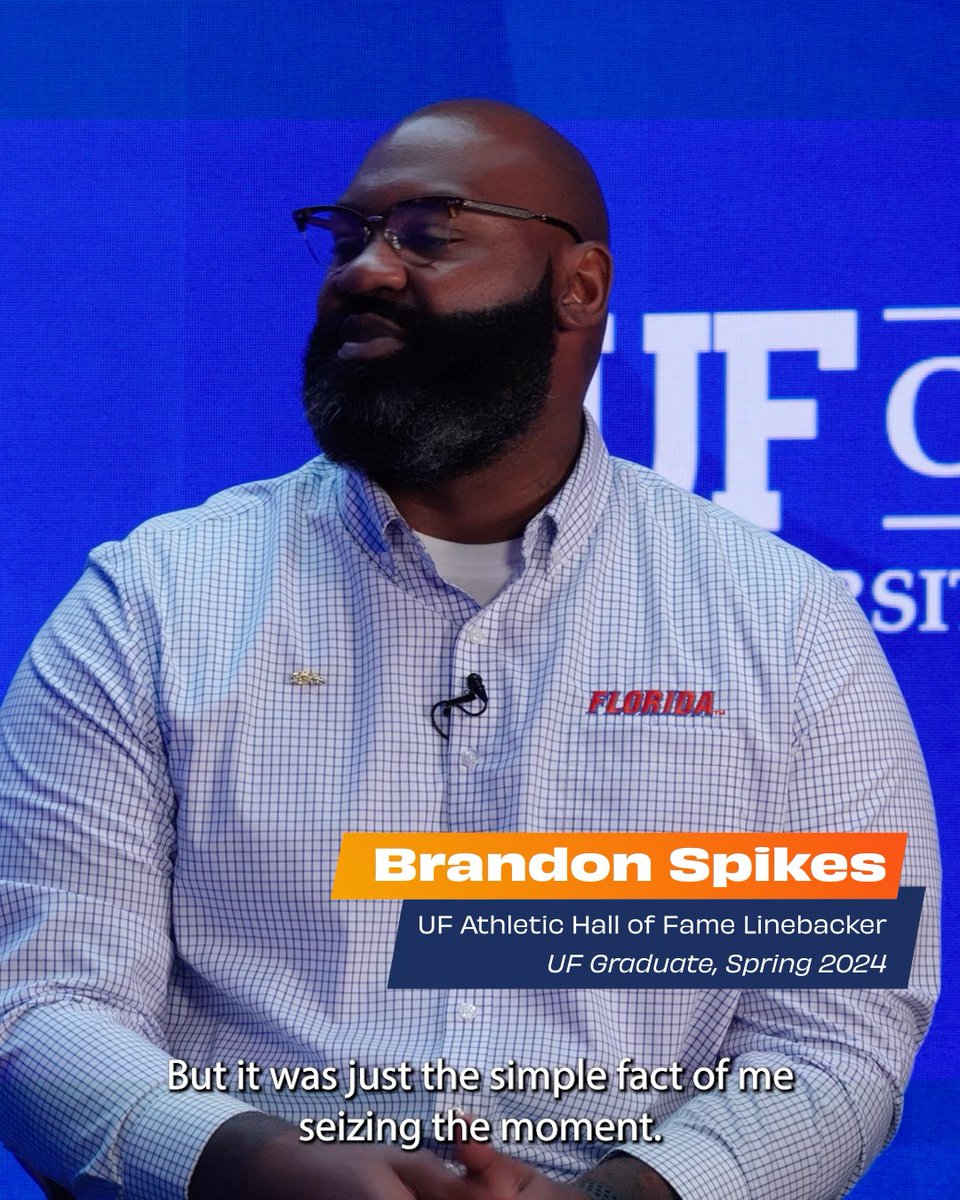 A Hall of Famer, a trailblazer and now, in his words, “more of a Gator than ever.”🔥 Gator legend Brandon Spikes proves it's never too late to finish what you started. 🐊🎓