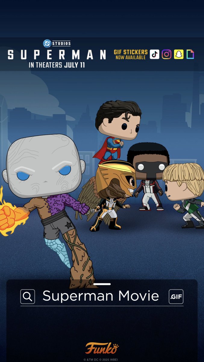 Celebrate the summer of Superman with all-new @originalfunko stickers! Search Superman Movie across any platform with Giphy.