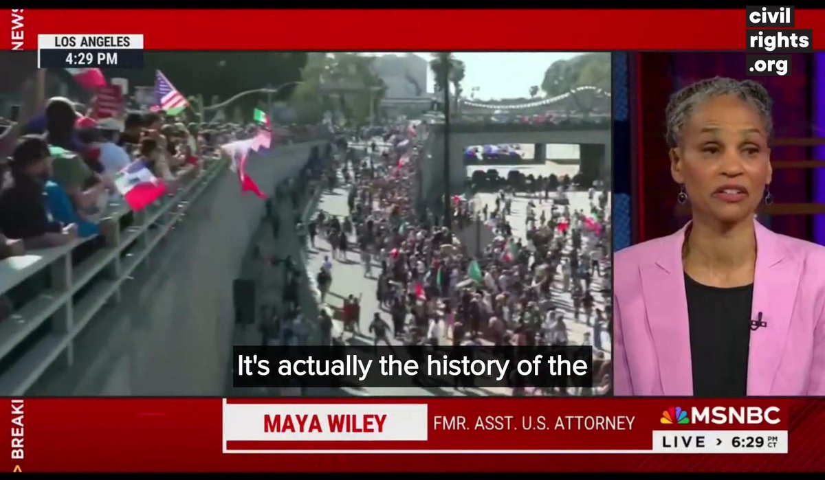 Maya Wiley said it brilliantly here, '"When people's rights are being violated, there's no question that we have to peacefully protest." This is not just about immigration policies, this is about how people are being treated and the humanity of our country.